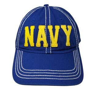 Navy Snapback Cap Blue One Size Adjustable Embroidered 5 Military Branch Mascots